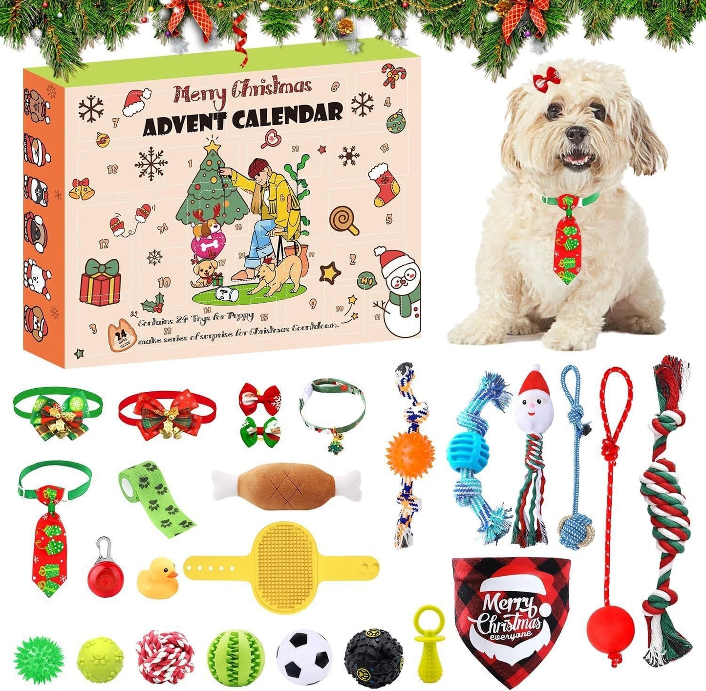 Christmas Countdown Cat Toys Advent Calendar
