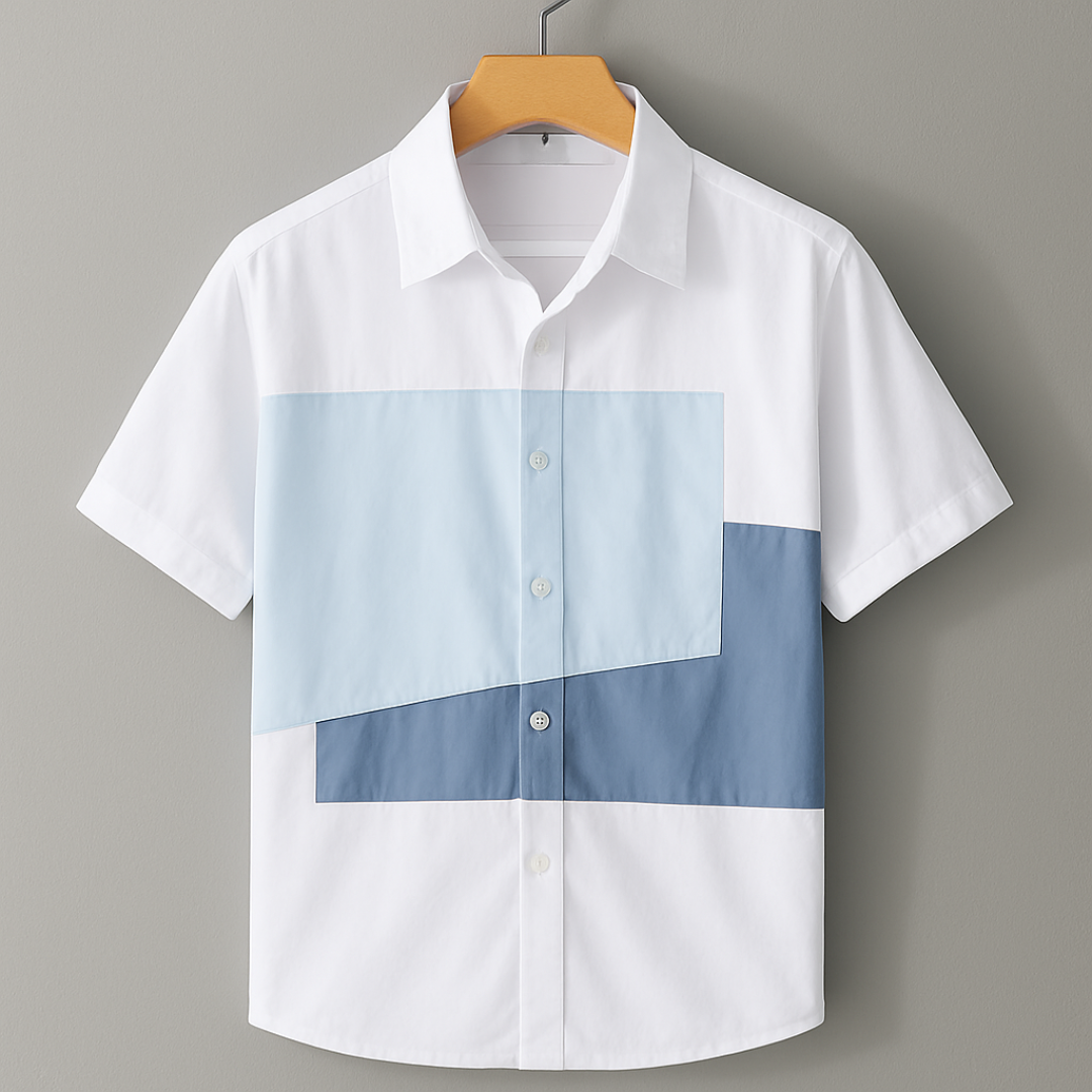 BlazeLuxe™ Colorblock Shirt — Fang oppmerksomheten hele dagen med dristig, ustoppelig stil