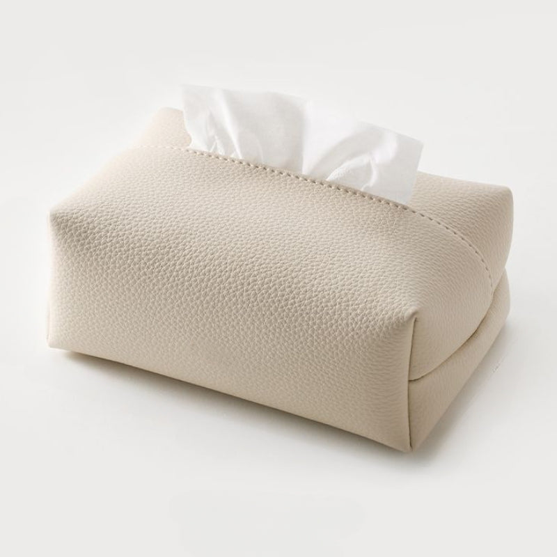Savren — Pebbled Faux Leather Tissue Holder with Sleek Design