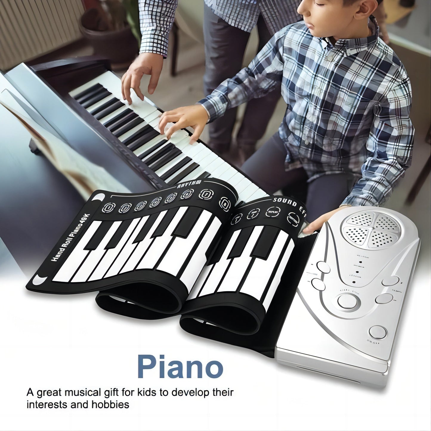 Fold-Up Keyboard™ — Tænd Din Frihed til at Skabe Episk Musik Overalt