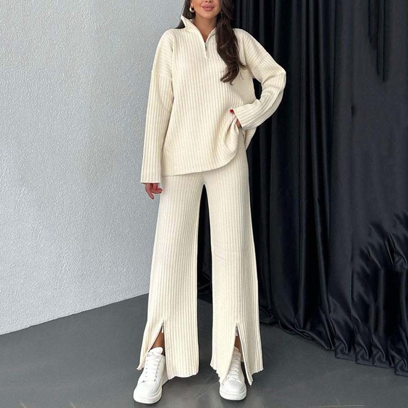 Women’s Two-Piece Ribbed Knit Set™ — Slip Ubetinget Komfort og Modig Selvsikkerhed Løs Hver Dag