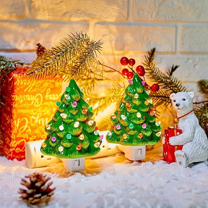 Vianočná nočná lampa stromček