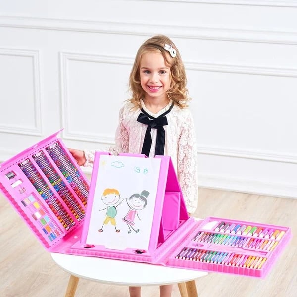Arlo ArtSet — 208-Piece Deluxe Kids Art Creativity Kit with Easel