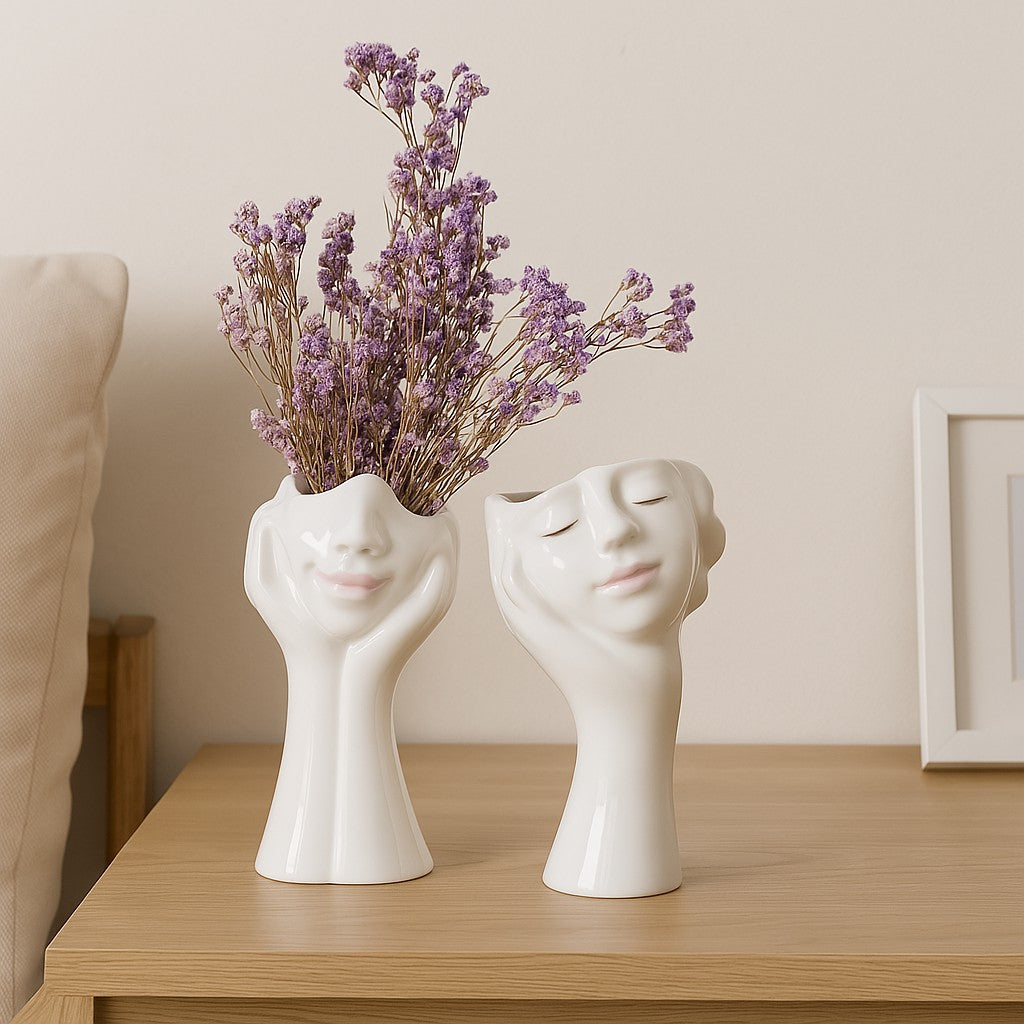 Liri Sculptural Face Flower Holder™ — Beheers Elke Kamer met Gedurfde Kunst die Verbluft en Gesprekken Opwekt