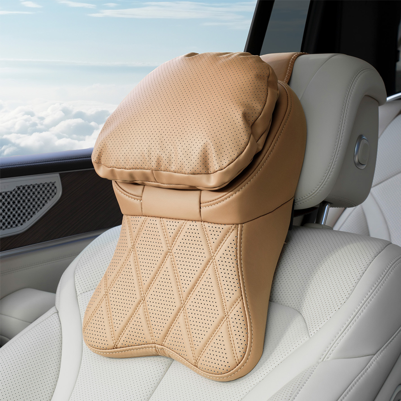Aero Car Headrest | Ergonomic PU Leather Support