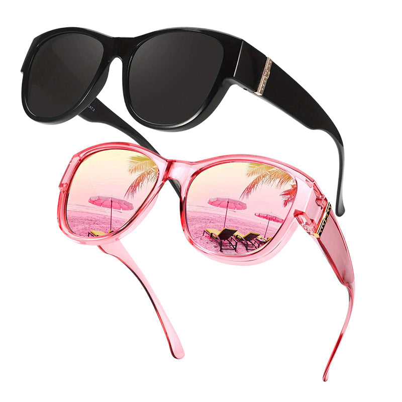 Bora Oversized Sunglasses | Polarized, UV400 Protection, Stylish Fit Over Prescription Glasses 21