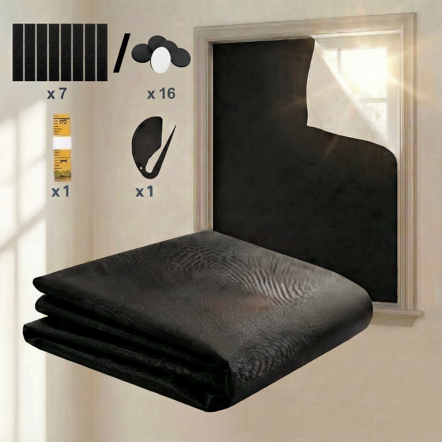 Breeze Blackout Blinds | Easy Installation, Light Blocking Room Darkening Shades for Windows 2