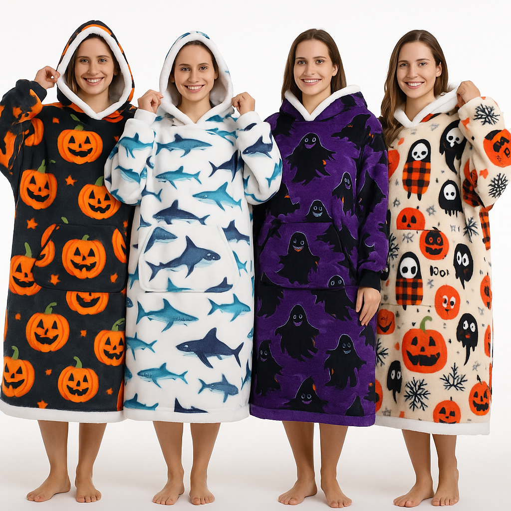 Ultra Cozy Wearable Blanket Hoodie™ — Skummel komfort og Halloween-moro