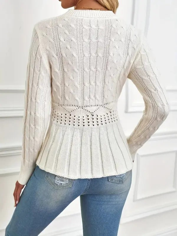 Chic Knit Top | Chunky Acrylic, Slim Fit Women's Top 8