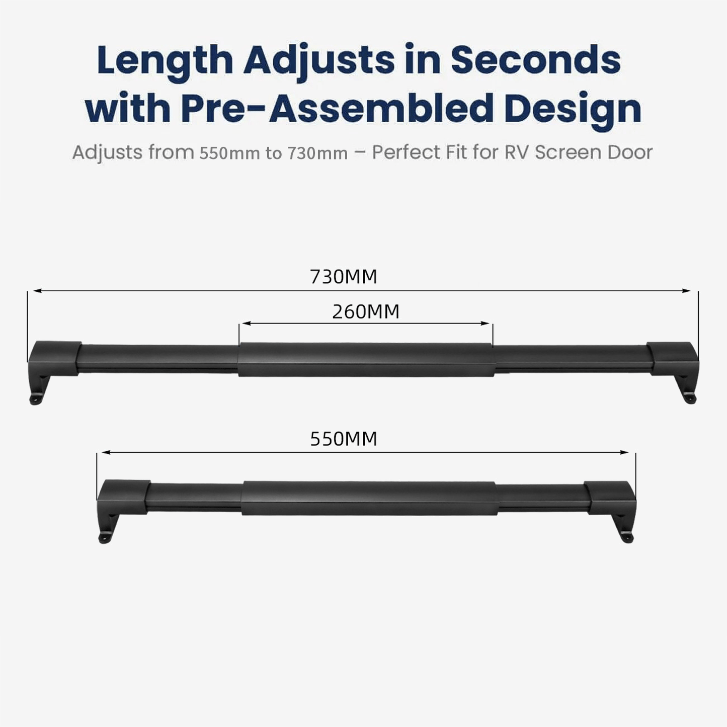 Dura Glide RV Handle | Lightweight Telescopic Aluminum for Screen Doors 7