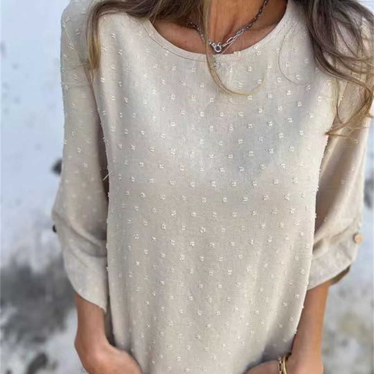 Jade Freizeit-Top | Jacquard-Design, Weicher Stoff