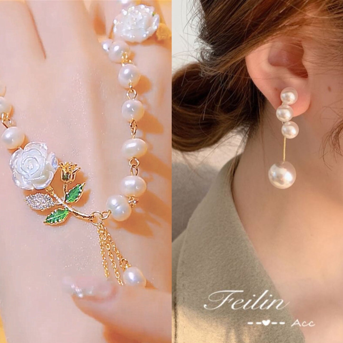 Raya Pearl Necklace | Adjustable Alloy with Zircon Accents 7