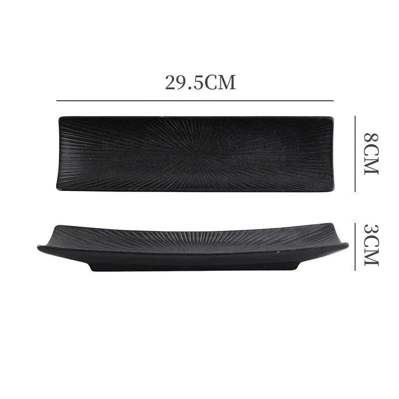 Liora — Minimalist Ceramic Sushi Plate with Sleek Design