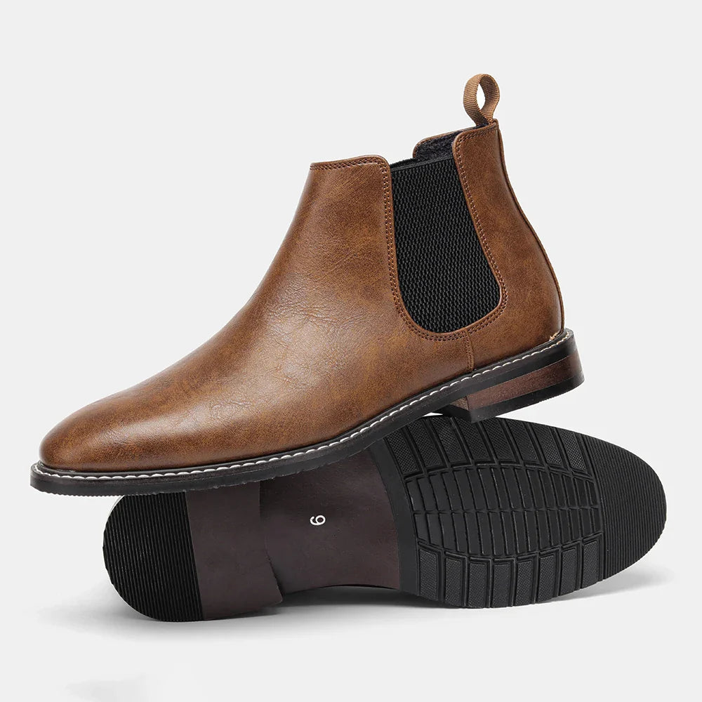 Germano Echtes Leder Chelsea-Stiefel