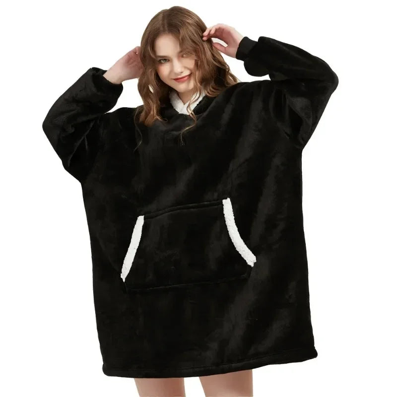 Oversized Fleece Blanket Hoodie