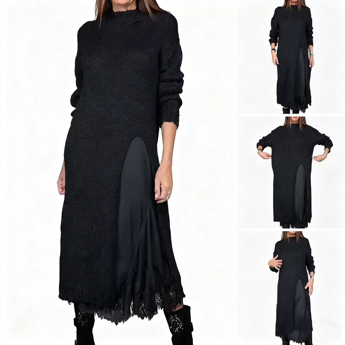 Sable Women's Outfit | Plus Size 2-Piece Set with Lace Accents, Soft Fabric