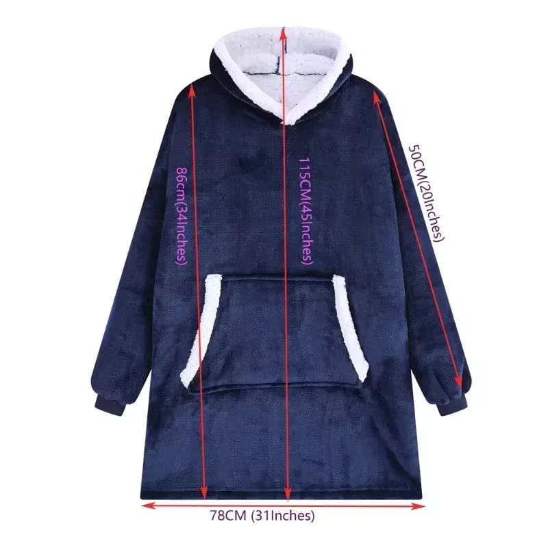 Oversized Fleece Blanket Hoodie