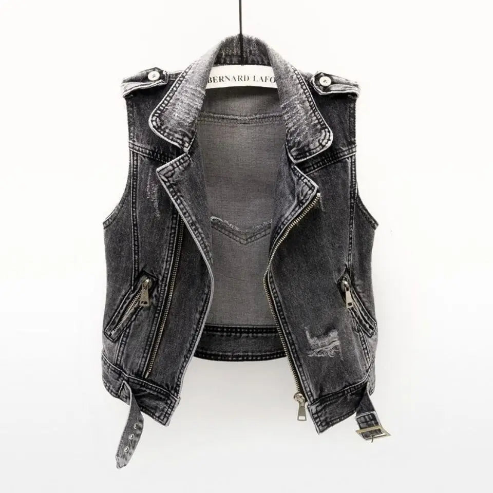 Rugged Denim Moto Jacket™ — Own the Night with Bold, Unstoppable Edge