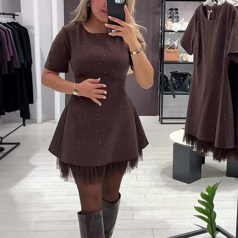 Sera Mini Dress | Sparkling Lace Trim 8