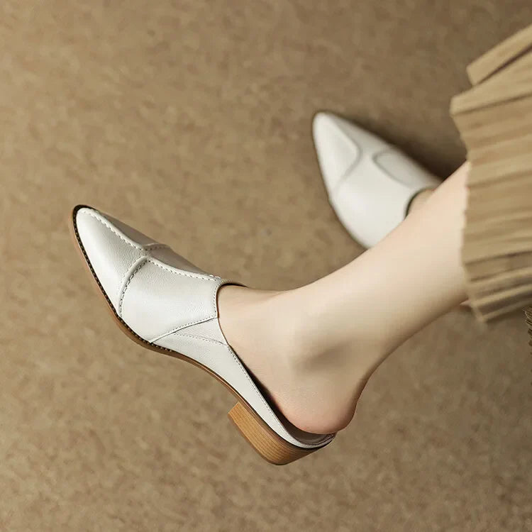 Rovano — Saboturi slip-on din piele cu detalii cusute manual