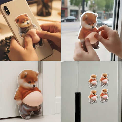 Shiba Inu Door Stopper | 3D Self-Adhesive Stress Relief