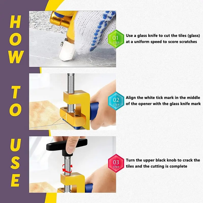 SleekTile Cutter | Lightweight Ceramic & Porcelain Cutting Tool 7
