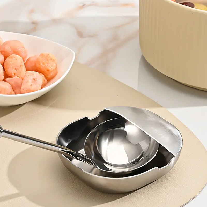 Sleek Spoon Rest | Rust-Proof Stainless Steel, U-Shaped Holder for Stove 7