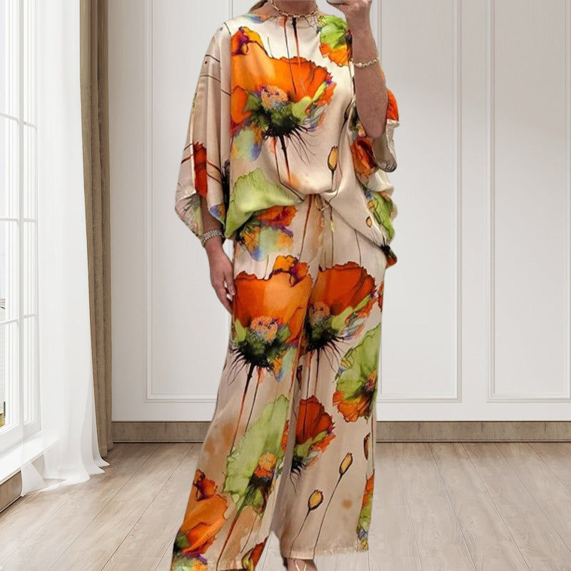 Dvoudílný květinový kostým Sora | Lehký, plus size, volný střih