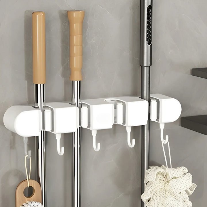 TidyGrip Tool Organizer | Wall Mount Broom Holder, Damage-Free Installation 6