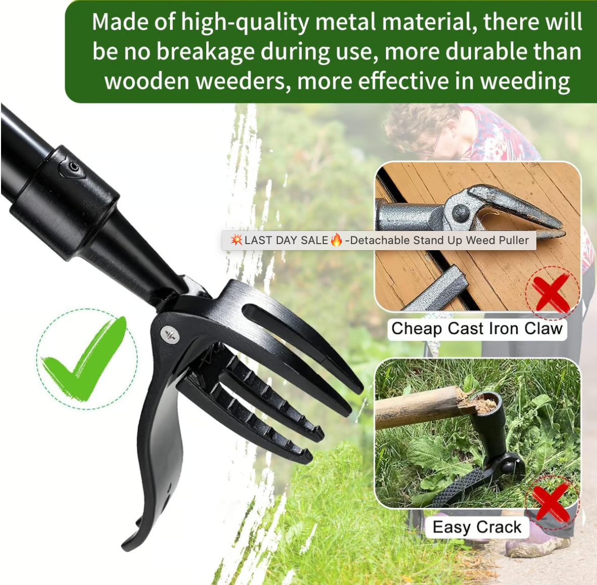 Wanda Garden Tool | Ergonomic Weed Removal 7