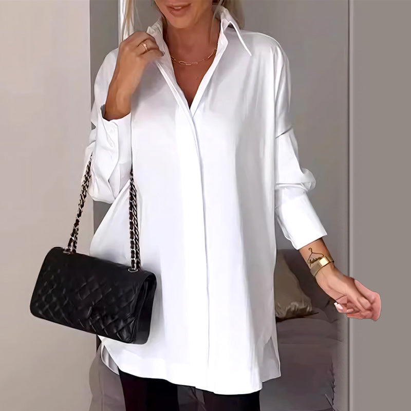 Wina Lang Shirt | Comfortabele Katoenmix