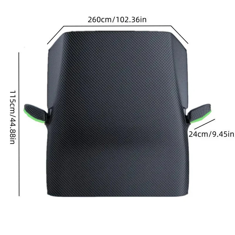 Wintrex Windshield Cover | Weather-Resistant, Universal Fit for Snow and Sun Protection 9