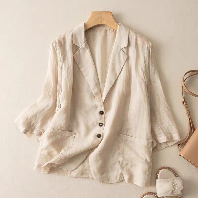 Tali Linen Blazer™ — Glijd in moeiteloos zelfvertrouwen dat elke kamer beheerst