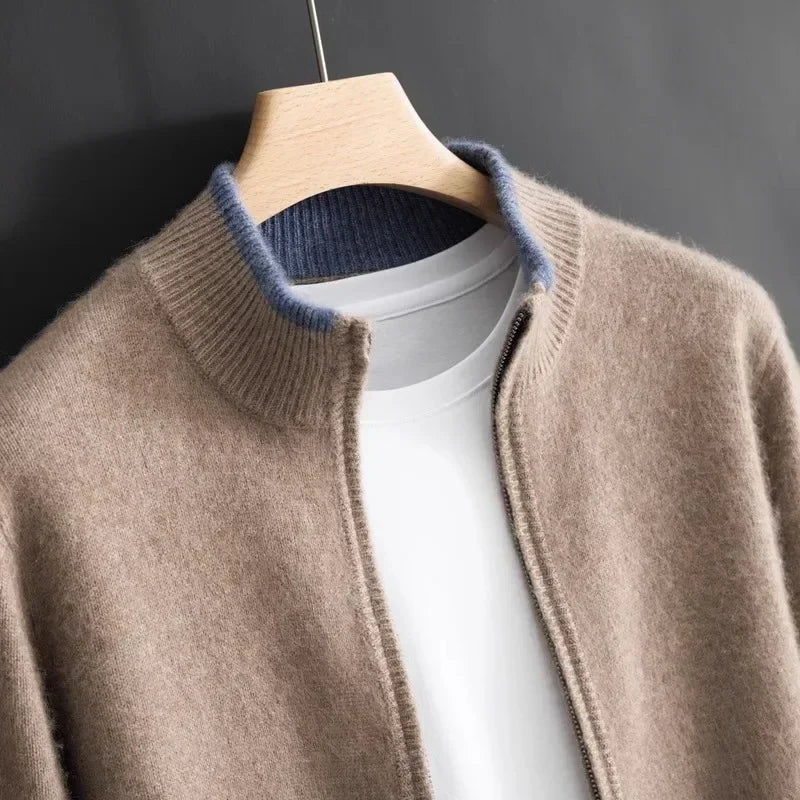 Cashmere Zip-Up Jakke™ — Indpak Dig i Ustoppelig Varme og Ubetinget Stil