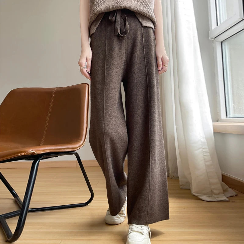 High-Rise Wide-Leg Kasjmier Broek™ — Wikkel jezelf in moeiteloze warmte en onwankelbaar zelfvertrouwen