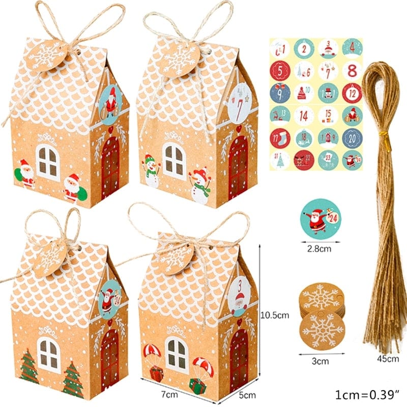 Glizm Home 2pcs Christmas House Box