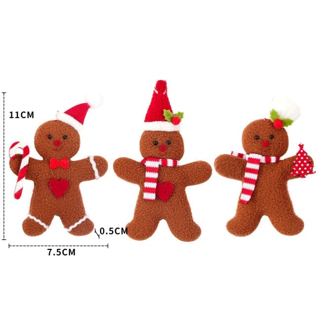Glizm Home 3pcs Boy The fur 3Pcs Gingerbread Set