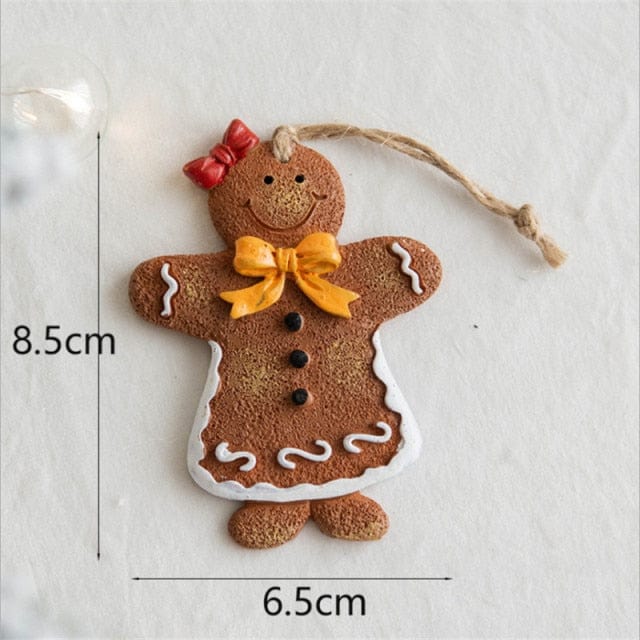 Glizm Home as show 5 Resin Gingerbread Man Pendant