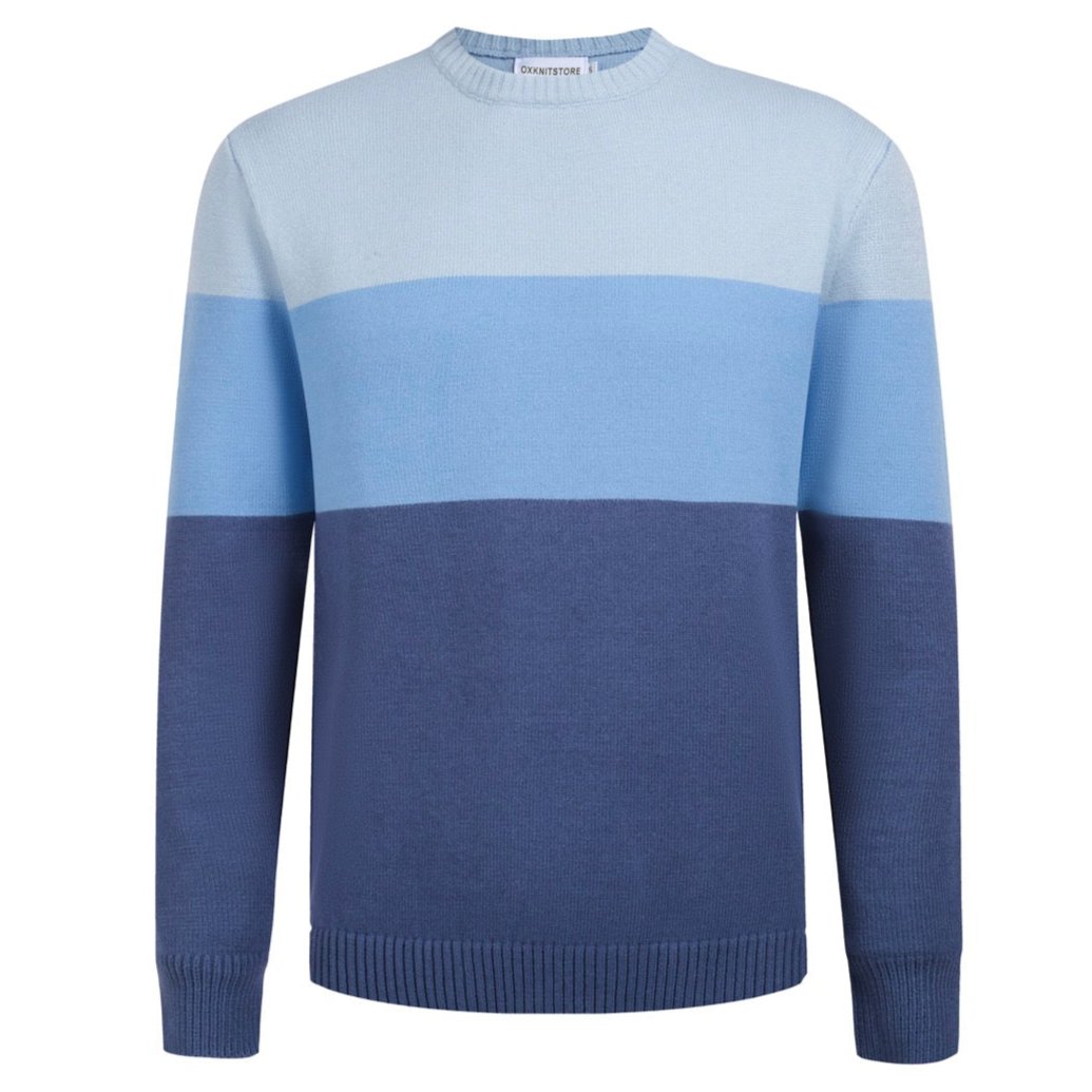 Heren Retro Colorblock Gebreide Trui