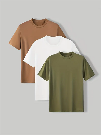 3pcs Casual Solid T-shirt