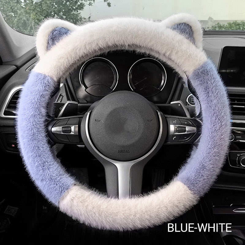 Plush Cat Ear Steering Cover™ — Gjør grepet ditt koselig, styr veien med stil og selvtillit