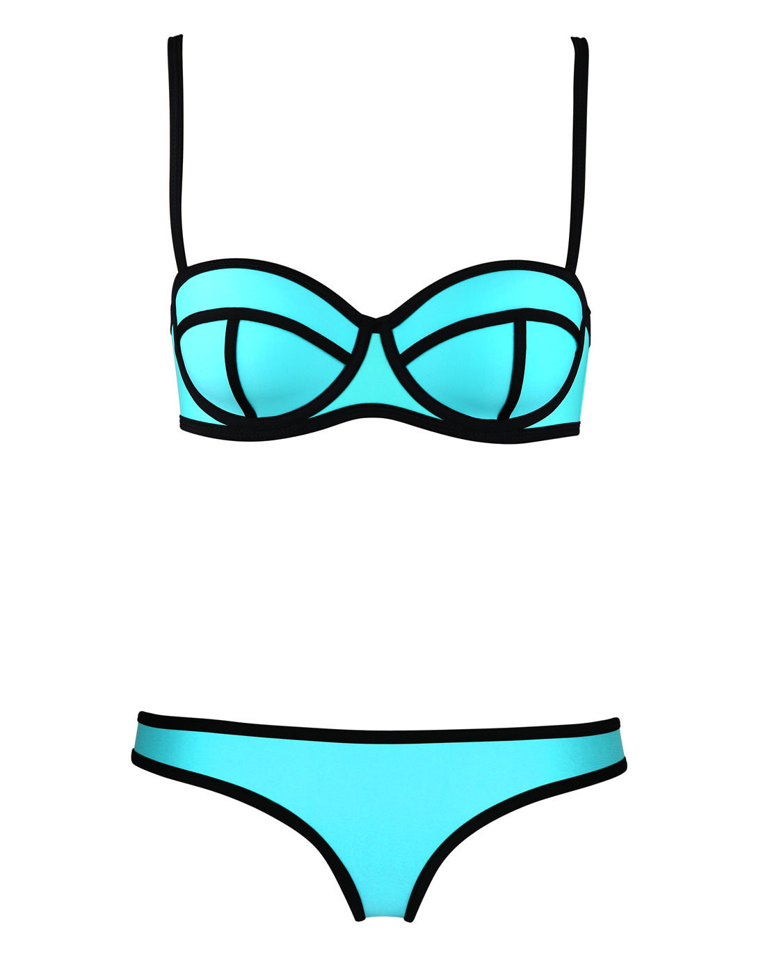 Fargeblokk bikini sett