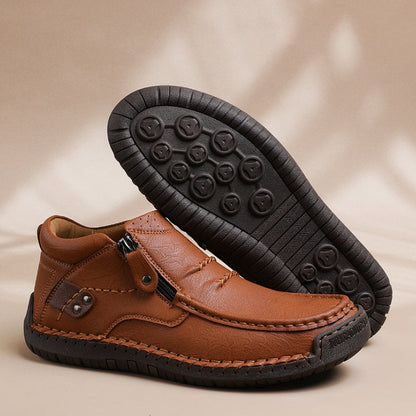 Darsen — Men's Retro PU Leather Outdoor Casual Shoes with Breathable Comfort