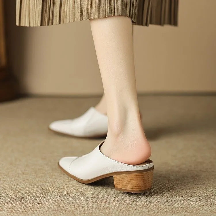 Rovano — Saboturi slip-on din piele cu detalii cusute manual