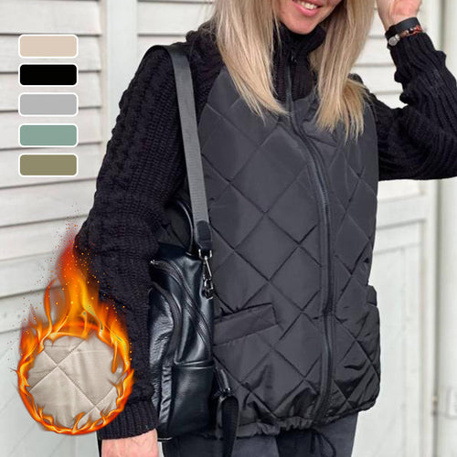 Knit Patchwork Puffy Jacket