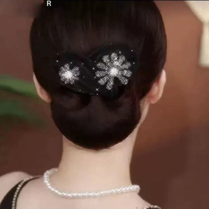 Effora — Modelador de Coque com Detalhe Floral para Penteados Elegantes