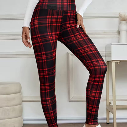 Norla — Women’s Thermal Plaid Leggings with Slim High Waist