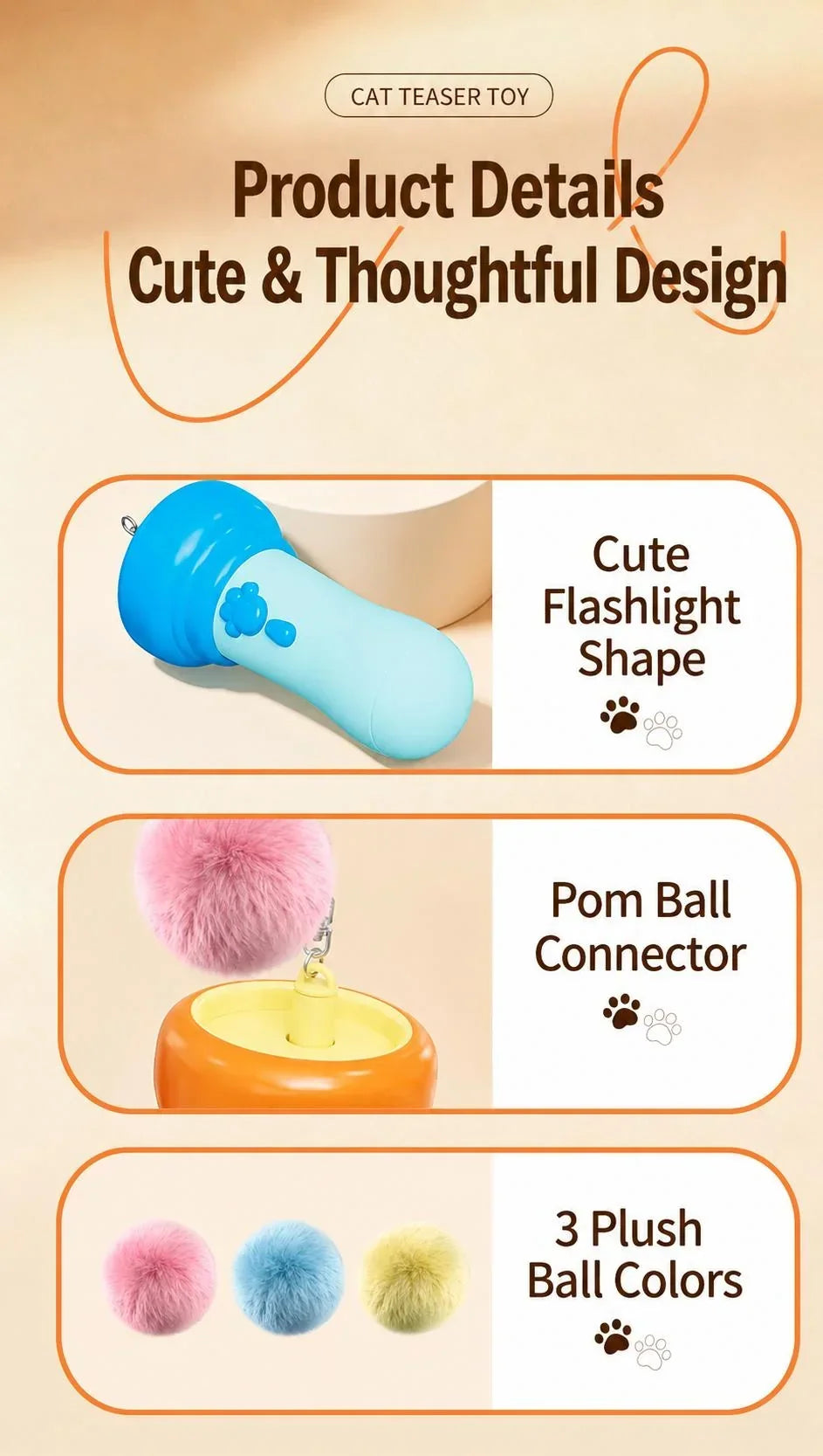 Lançador de Bolinhas de Pompons para Gatos Pouncy™