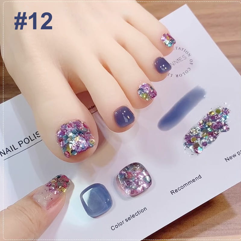 Duo de vernis à ongles Liora — Ensemble de vernis pailleté bicolore avec brillance longue durée