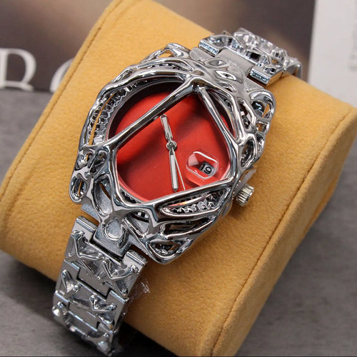 Zaylen — Liquid-Metal Frame Steel Watch with Chrome Bracelet